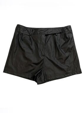 Shein Black Faux Leather Shorts